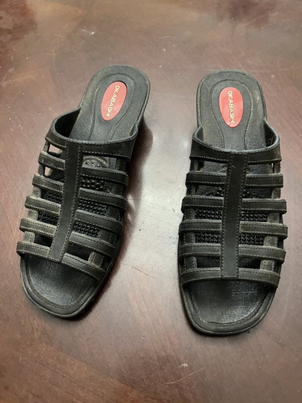 Okabashi Rubber Brown Sandals for Woman - Size small